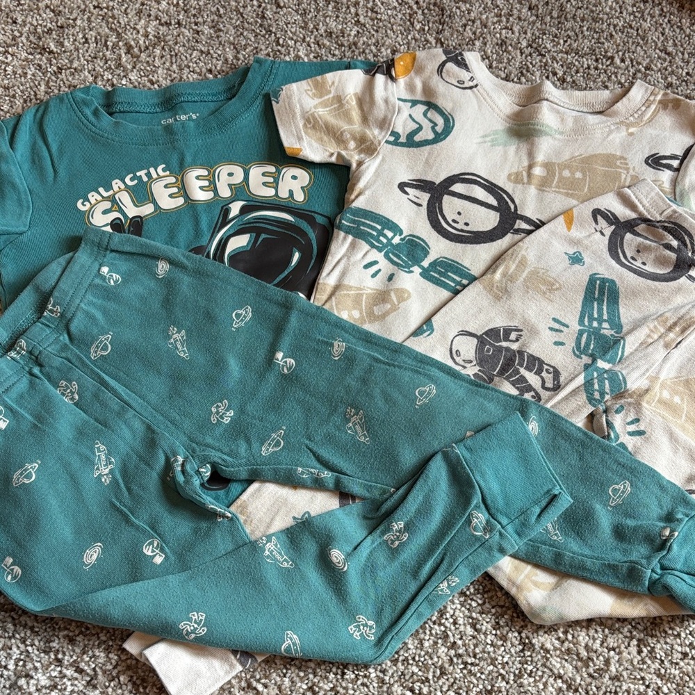 Bundle of 2 sets-outer space pajamas. T-shirts and pants